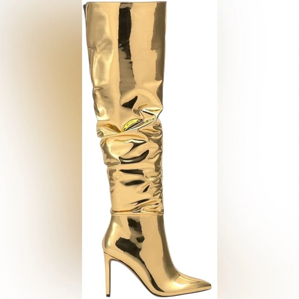 INC New without tag Gold High-Shine Women's Boots
